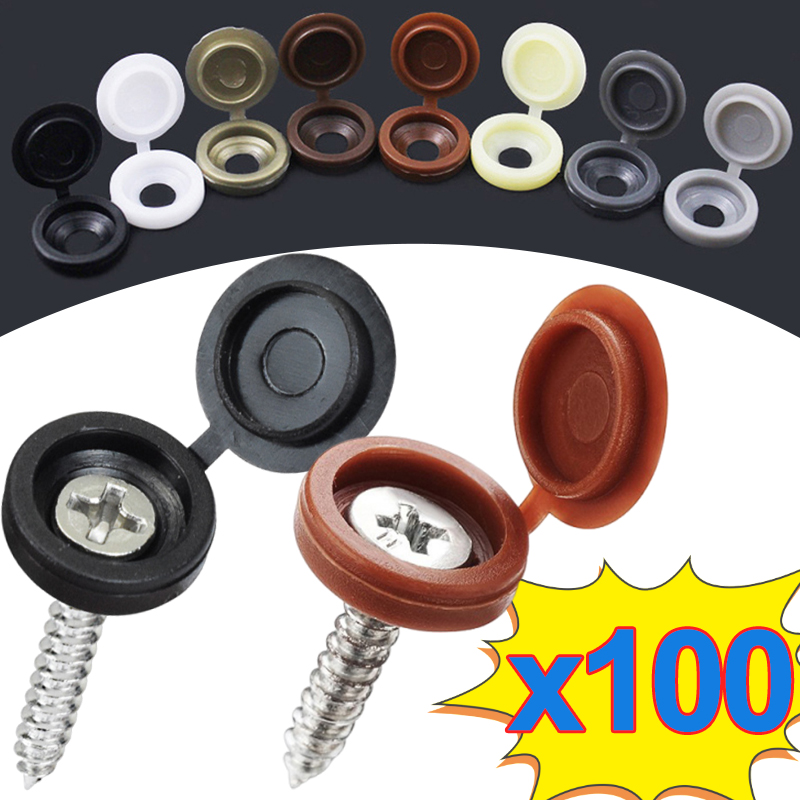 Furniture Hardware Fitting - 10/500 peças Capas Decorativas de Plástico