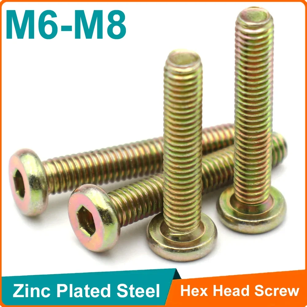 6 pçs/lote m6 m8 zinco-banhado - Furniture Hardware Lowes avaliação e preço
