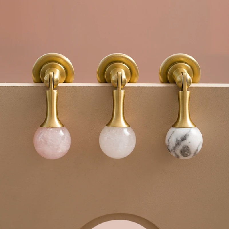 Bola de cristal branco + puxad - Furniture Hardware Drop Pulls avaliação e preço